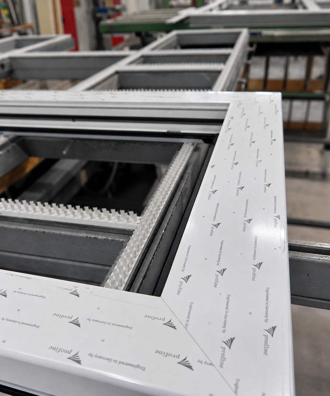 Detail eines hochwertigen Fenstersystems