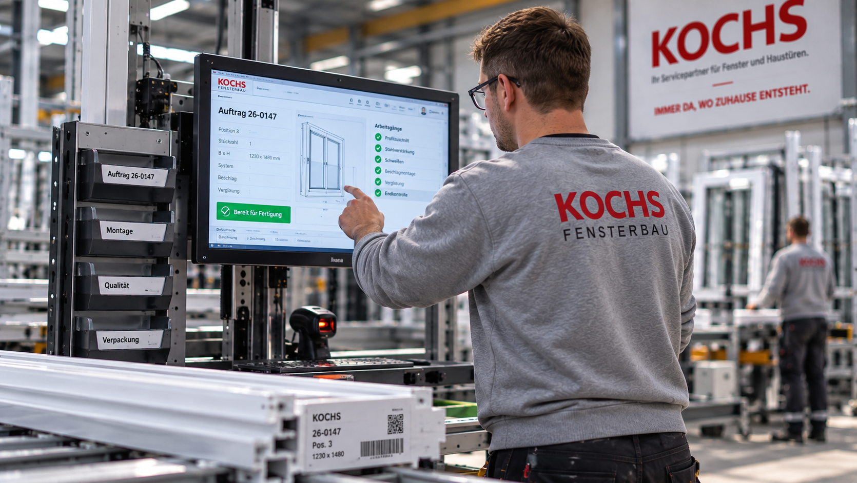 Digitale papierlose Fertigung bei KOCHS-Fensterbau