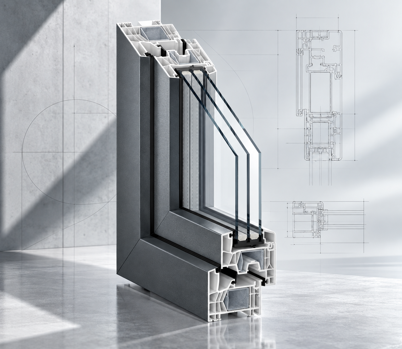 Präzises Fensterprofil von KOCHS-Fensterbau