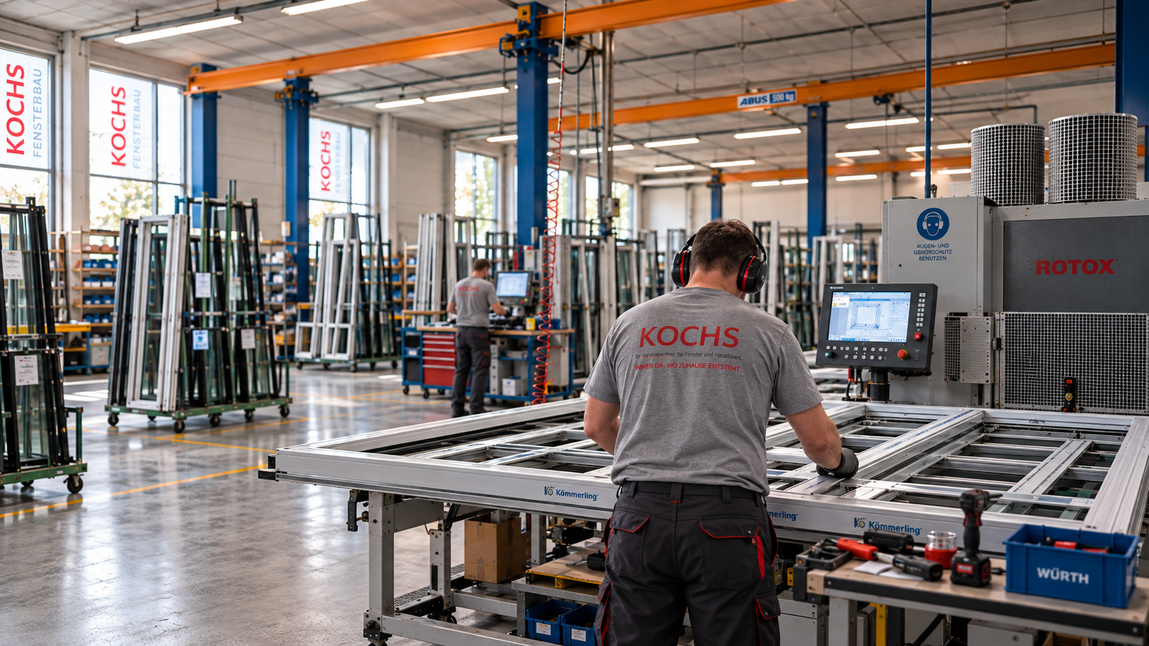Produktion bei KOCHS-Fensterbau in Neuhardenberg