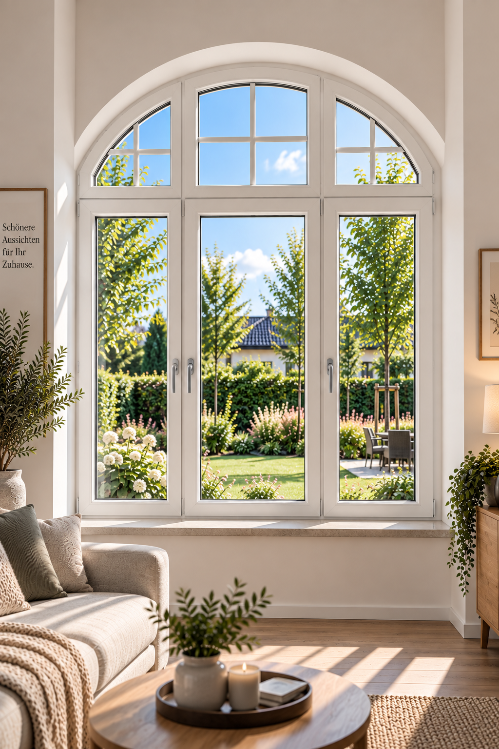 Moderne Fensterprofile von KOCHS in einem hellen Wohnraum