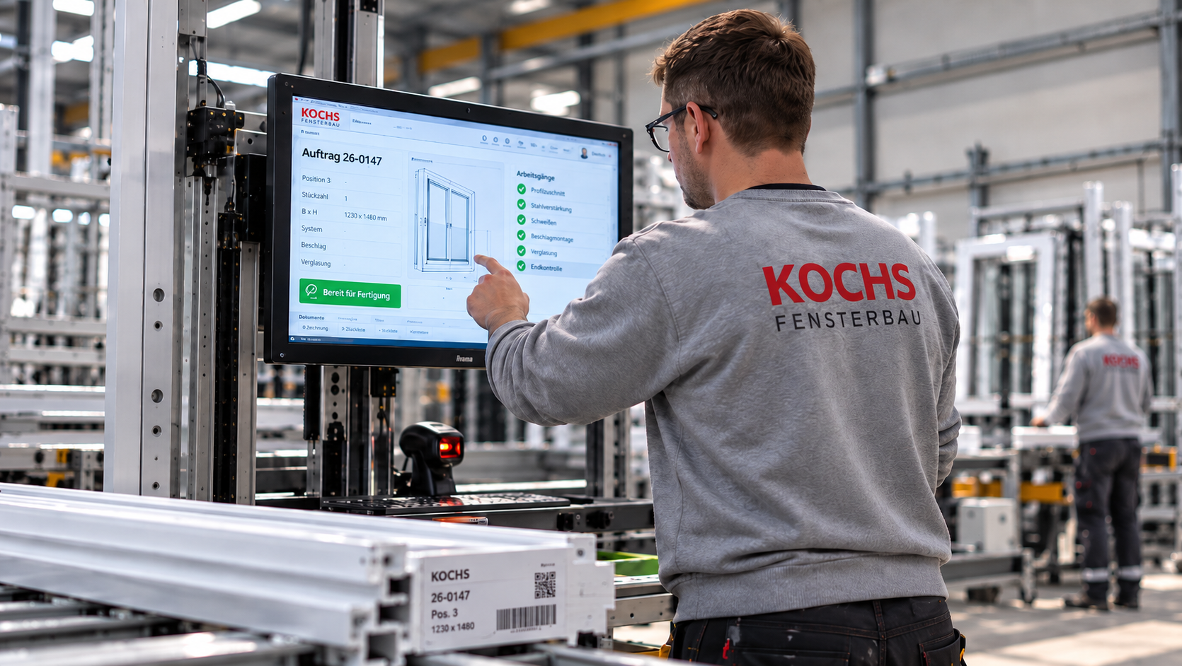 Digitale papierlose Fertigung bei KOCHS-Fensterbau