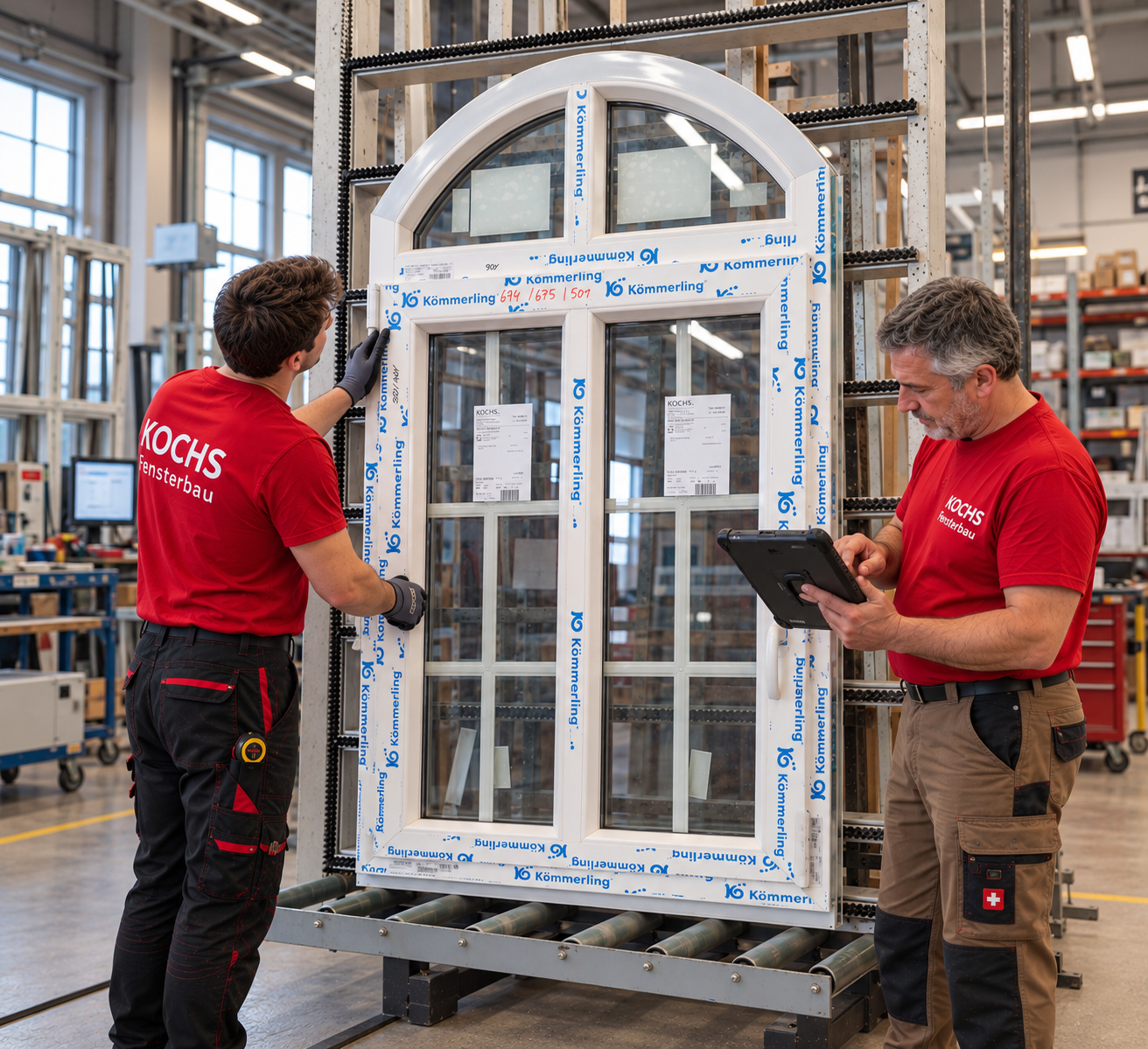Mitarbeiter verschiedener Generationen bei KOCHS-Fensterbau